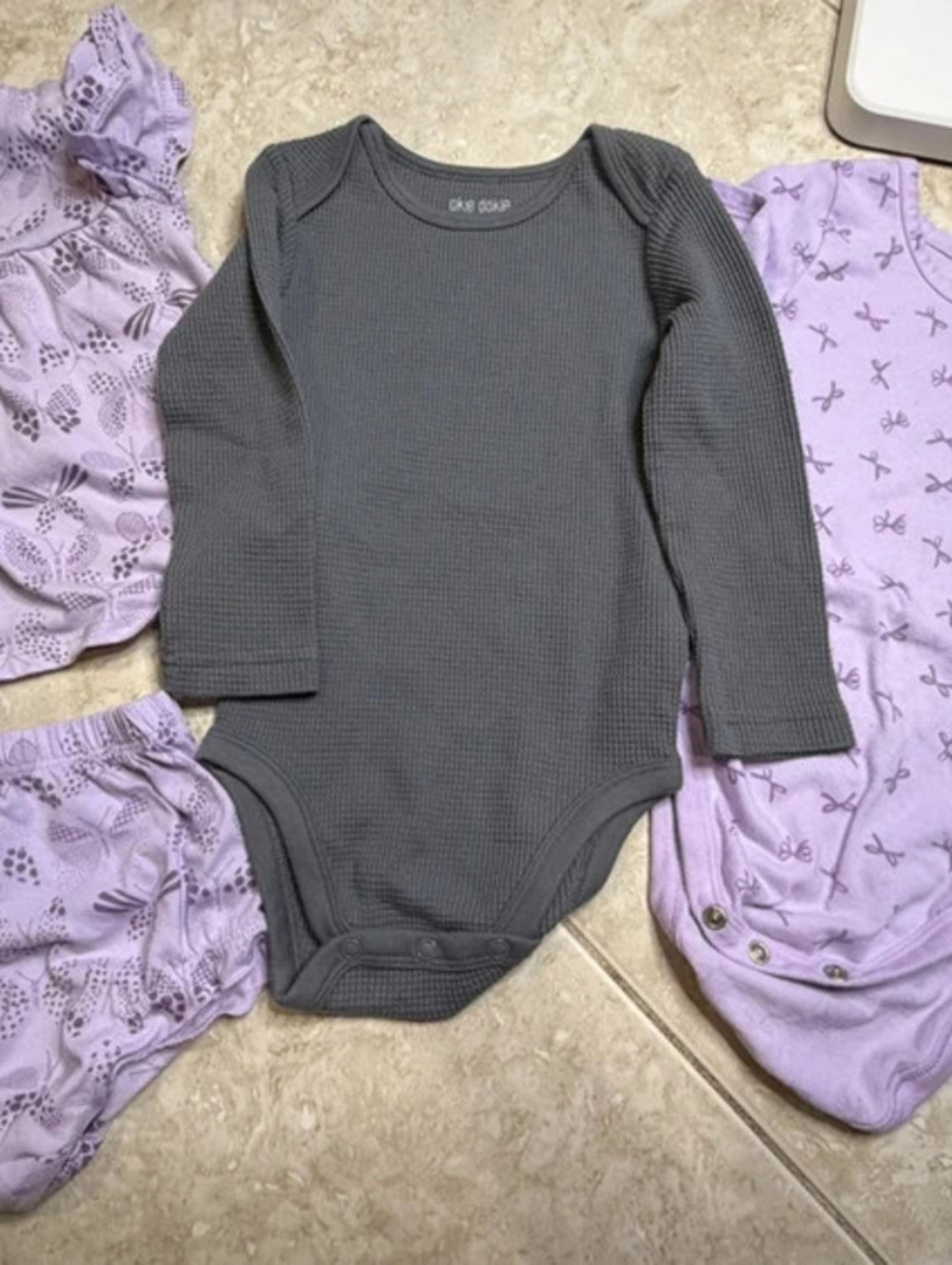 Okie Dokie Baby Girl 18M Purple & Grey Outfit Bundle (4 Pieces)